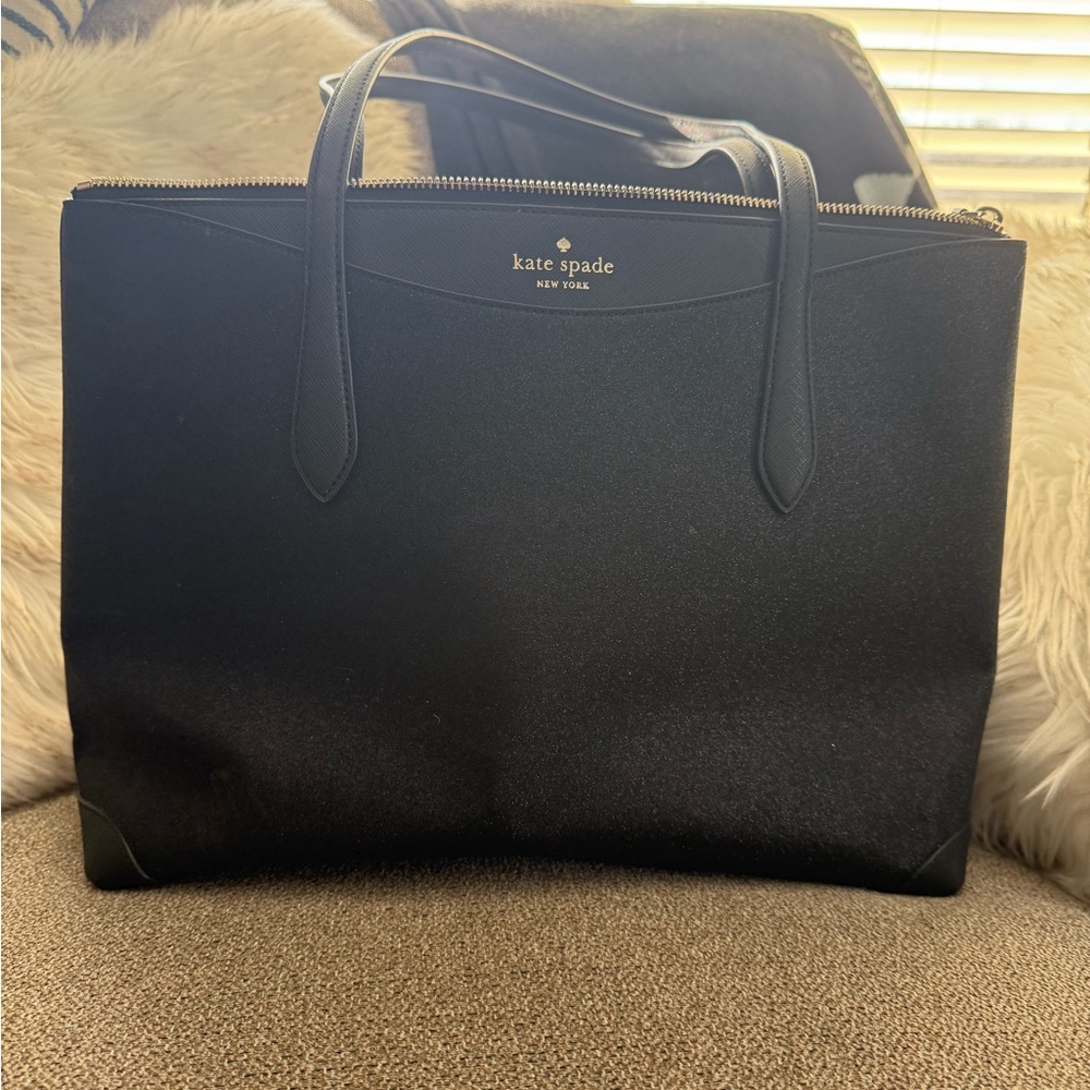 Kate Spade Black GlitterTote Bag